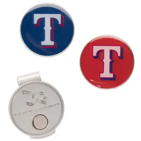 T0357218 Team Effort Mlb Hat Clip And Ball Marker Set - Texas Rangers