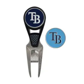 T0366818 Team Effort Mlb Cvx Repair Tool And Ball Markers - Tampa Bay Rays