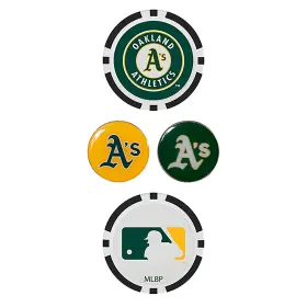 T0444518 Team Effort Mlb Ball Marker Set - Oakland Athletics