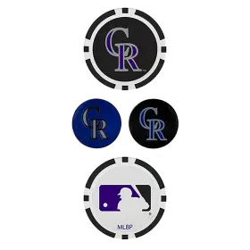T0445218 Team Effort Mlb Ball Marker Set - Colorado Rockies