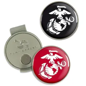 T0587720 Team Effort Military Hat Clip And Ball Markers - Marine Corps