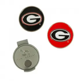 T1250217 Team Effort Ncaa Hat Clip And Ball Markers - Georgia Bulldogs