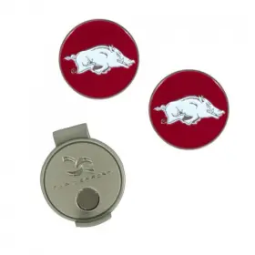 T1253317 Team Effort Ncaa Hat Clip And Ball Markers - Arkansas Razorbacks