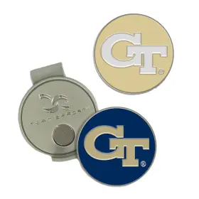 T1254217 Team Effort Ncaa Hat Clip And Ball Markers - Georgia Tech Yellow Jackets