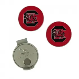 T1254617 Team Effort Ncaa Hat Clip And Ball Markers - South Carolina Gamecocks