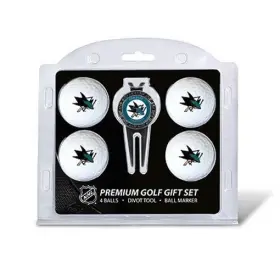 15306 Team Golf San Jose Sharks 4 Ball - Divot Tool Gift Set