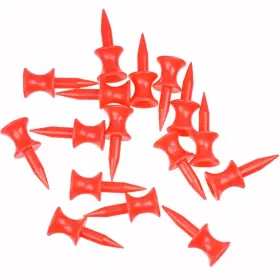 Zl3541 Teensery 100 Pcs Red Plastic Step Down Golf Tees 30mm Short Castle