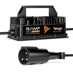 Temgo 702571166986 15a 48v Golf Cart Battery Charger For Club Car 3-pin Round Plug Fast Char