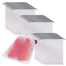 Tenabort 793811794595 Set Of 24 Portable Translucent Shoe Bags For Travel Large Clear Shoes Pouch S