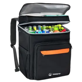 Cb2407 Terrete Cooler Backpack 30 Cans Coolers Insulated Leak Large Black