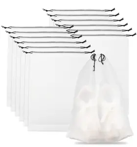 Teskyer Shoebag 12p Transparent Shoe Bags For Travel 15.7 Inch X 11.8 Waterproof Portable T