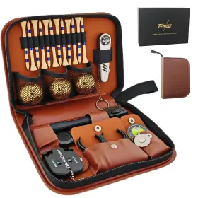 Golf-sku-gb-mlo97ud8-seoqp88m Tgwuzz Golf Accessories Set For Men And Women With Gold-colored Balls Tees