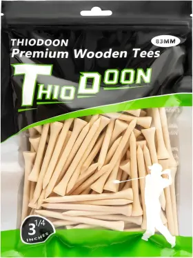 Ys-0004-6 Thiodoon Golf Tees Professional Natural Wood 3-1/4 Inch 83mm