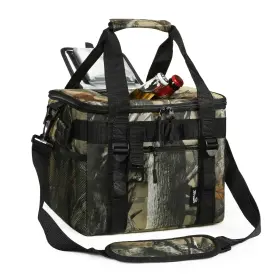1trcb00224bkcamo Tirrinia Large Insulated Cooler Bag - Outdoor Leakproof Box Green Camo