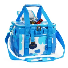 1trcb00224blcamo Tirrinia Large Insulated Cooler Bag - Outdoor Leakproof Blue Camo