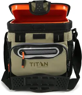 1713il918763 Titan By Arctic Zone Deep Freeze Cooler - Zipperless Hardbody 9 Can Moss