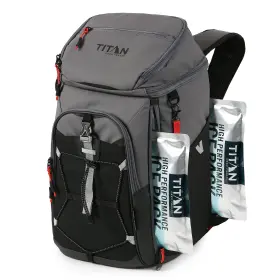 5-76304-50-0e Titan By Arctic Zone Deep Freeze Ice Wall Backpack Cooler - 30 Can Sharkskin