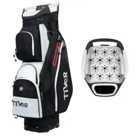 Tb-013-02 Tivor Golf Cart Bag 15-way Dividers 12 Pockets Premium Silent Design With R