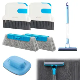 Tmjuu 753763185056 6pcs Window Cleaning Brush Kit 4pcs Groove Track Cleaner 1 Wind