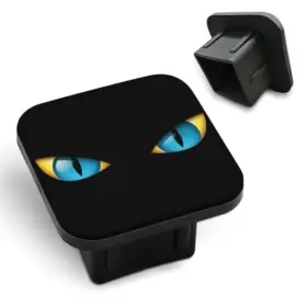 Tckly-a1019 Tnomchey 2 Receiver Hitch Cover Black Cat Kitten Animal Evil Eyes In Inch X2 Blue Eye
