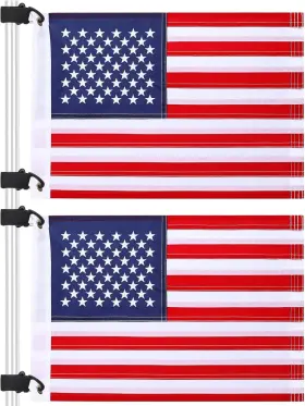 E40509-tw-us Tobwolf 2pcs 12 Inch X 18 Golf Cart Flags Easy Installation