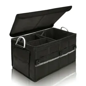 Aacb00001 Tongketec Trunk Organizer With Lid Medium Black 55l For Suv Car Truck Collapsible Water