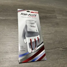 Top Flite 889751348650 Junior Youth Golf Glove Left Hand One Size White Red And Gray - New