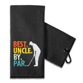 Gt-028 Touner Best Uncle By Par Golf Towels With Clips Embroidered Funny Gentleman G