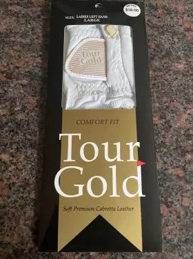 Tour Gold 793903001853 Womens Premium Cabretta Leather Golf Glove Left Large