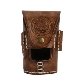 Ot515le2 Tourbon Leather Golf Balls Carrier Divot Tool Tee Fork Case