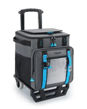2103099 Tourit 30l/50-can Cooler With Wheels - 16hrs Ice Retention Rolling 30l Grey