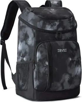 Tr2103008bn241-fca Tourit Cooler Backpack 30 Cans Lightweight Insulated Large 1-tie-dyed Black