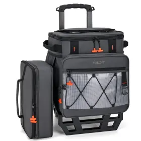 Tr2103073an176-ds-fus Tourit 75 Can Rolling Cooler Detachable Double Deck Beach X-large Dark Gray