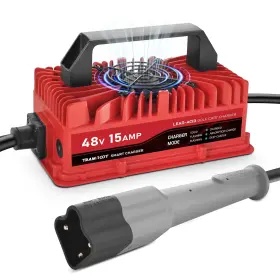 Tramroot 758289849222 15 Amp Golf Cart Charger For 48 Volt Yamaha G29 Drive And 2 Lead Acid Bat