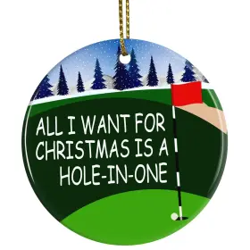 Onab02 Trumpetic Hole In One Golf Christmas Ornaments - 2024 Gifts For Men Golfers