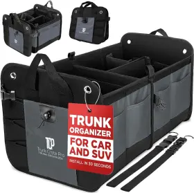 Trunkcratepro 662187154817 Car Storage Organizer Gray Trunk Large