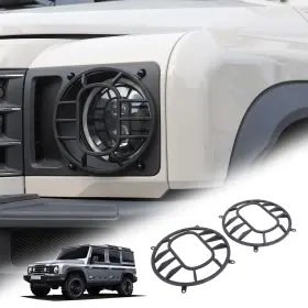 Tk1300 Tumukiw 2pcs Car Headlight Cover Compatible With Ineos Grenadier 2020-2024 Black Head