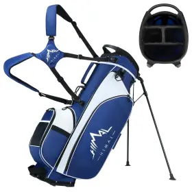 Unihimal 198715036855 Lightweight Golf Stand Bag With 4-way Full-length Divider Foldable