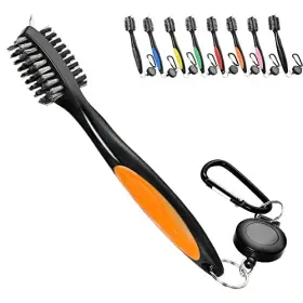Universal Promotions 796752237664 Golf Club Brush Groove Cleaner With 2 Ft Retractable Extension Orange