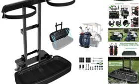 Gcbg-001 Urgown Deluxe Foldable Golf Cart Rear Seat Bag Holder Universal Compatible With