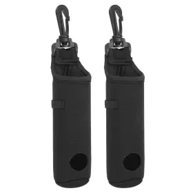 Uxcell 634149838882 2pcs Golf Ball Carry Bag Tee Holder Neoprene Bags With Hook Black