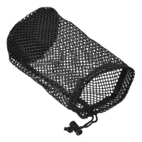 Uxcell 745065232729 Nylon Mesh Net Bag Drawstring Pouch 8.7 Inch X5.1 For Golf Ball Storage Black