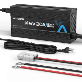 Vatrer Power 615870143957 12v 20a Lithium Battery Charger 14.6v Lifepo4 Wi