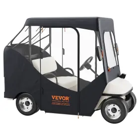 Cov-24 Vevor Golf Cart Enclosure 600d Polyester Driving With 4-sided Transpa