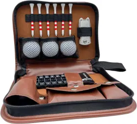 Vinyeeta 711181541830 Golf Accessories Pouch - Premium Leather Gadgets Organizer Valuable P