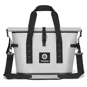 14002 Vogano 40 Can Soft Cooler Bag - Insulated Leak-proof Large Gray