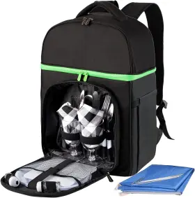 Twpb-36091a1 Vogano 2 In 1 Cooler Backpack Insulated Waterproof Lightweight Black