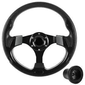 Vksw1009-ez Voonke Golf Car Steering Wheel For Ezgo Txt And Rxv Carts Adapter Black