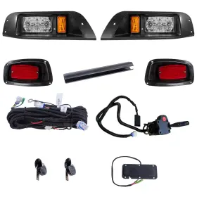 R-tsl003-led-fba Vpahub Ezgo Txt 1996-2013 Led Street Legal Light Kit 48v High Low Beam Headligh