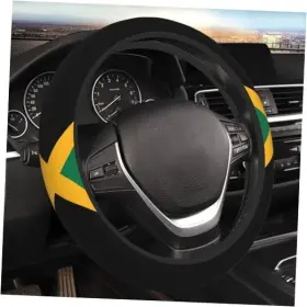 Vfsde23433 Vyheuai Steering Wheel Cover Universal 15 Inch Car Accessories One Size Jamaica Flag